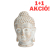 Java Champagne buddha fej szobor 23,5cm