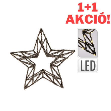 Minea arany csillag LED-es dekoráció arany 40cm